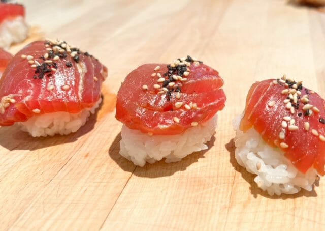 ponzu marinated tuna-sushify sushi making kit review-mealfinds