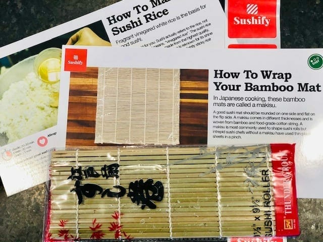 sushi-making-kit-sushify-bamboo-matt-instructions- Sushify Meal Kit Reviews - MealFinds