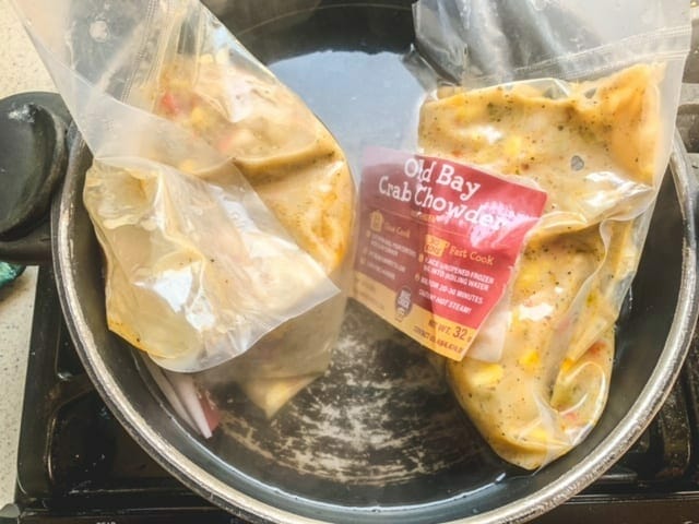 old bay crab chowder in bag in crock pot-what a crock crock pot meals reviews-mealfinds