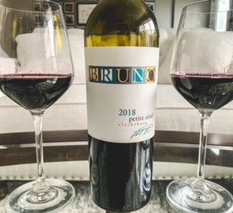 bruno wine bottle with two full wine glasses-naked wines reviews-mealfinds