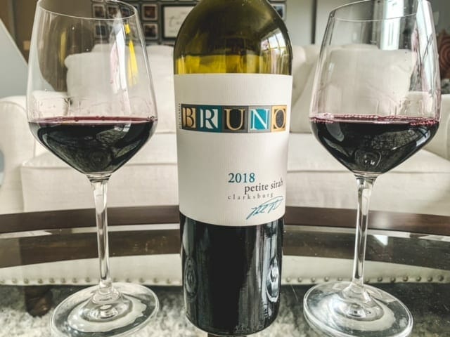 bruno wine bottle with two full wine glasses-naked wines reviews-mealfinds