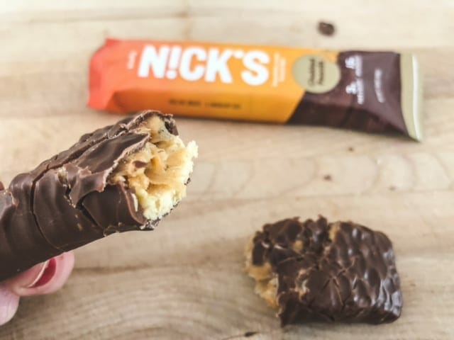 nicks keto snack bar out of package -nicks ice cream reviews-mealfinds