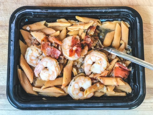 shrimp pasta cooked- modify health food delivery reviews - mealfinds