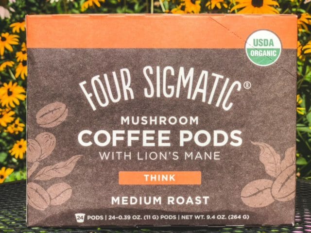 four sigmatic mushroom think coffe pod box-four sigmatic mushroom coffee reviews-mealfinds