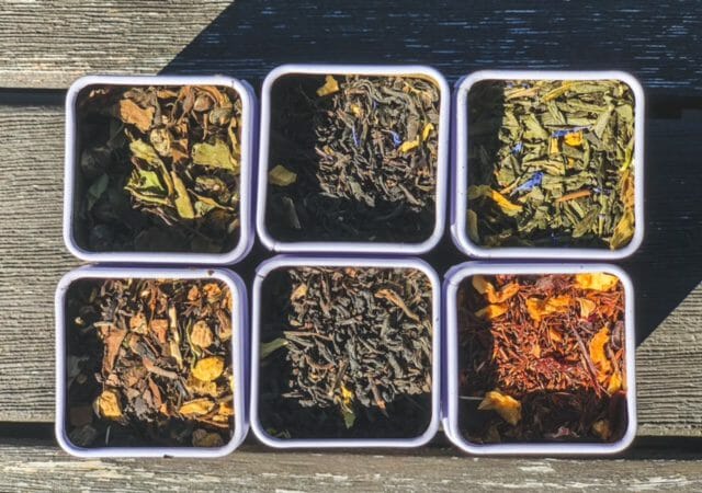 mini tins of loose leaf tea open-the tea spot reviews-mealfinds