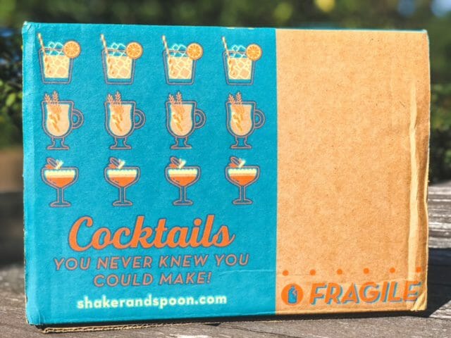 outside of shaker and spoon box-shaker and spoon cocktail kit review-mealfinds