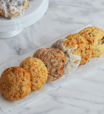 scones on plate sampler seven sisters scones-food gift ideas-mealfinds