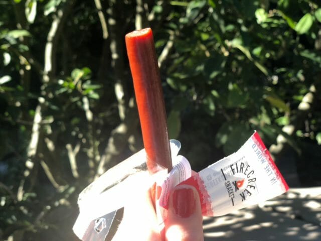 sweet heat bbq meat stick-firecreek snacks snack sticks review-mealfinds