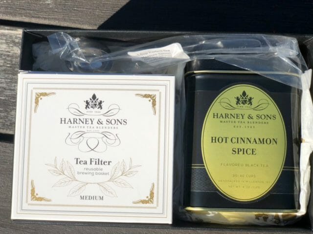 tea starter kit gift box open-harney and sons tea review-mealfinds