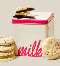 peppermint pretzel bark tin by milk bar-food gift ideas-mealfinds