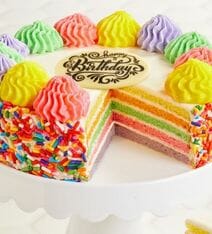 rainbow cake by bake me a wish -birthday food gift ideas-mealfinds