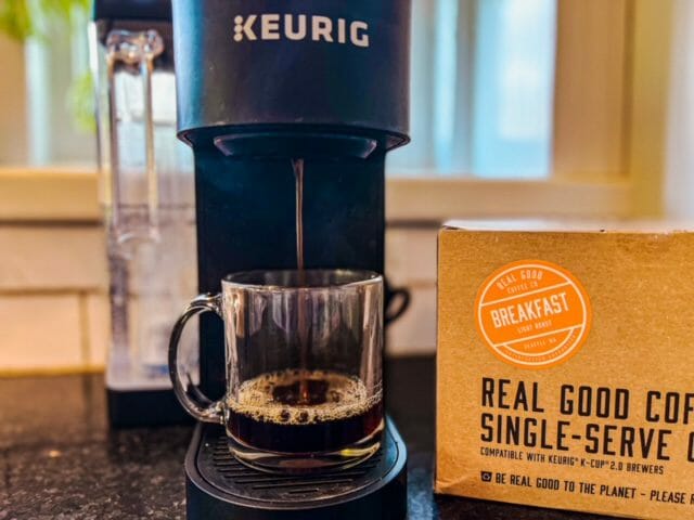 brewing real good coffee co coffee in keurig-real good coffee co review-mealfinds