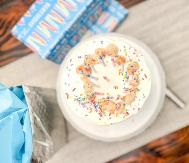 top of milk bar vanilla birthday cake-milk bar birthday cake review-mealfinds
