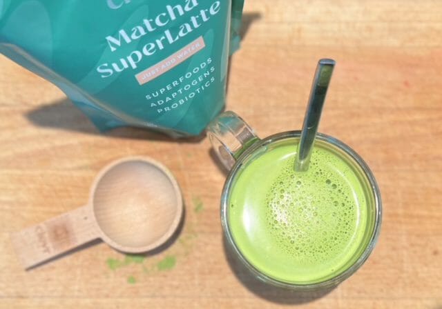 matcha superlatte from above-clvr blends superlatte reviews-mealfinds