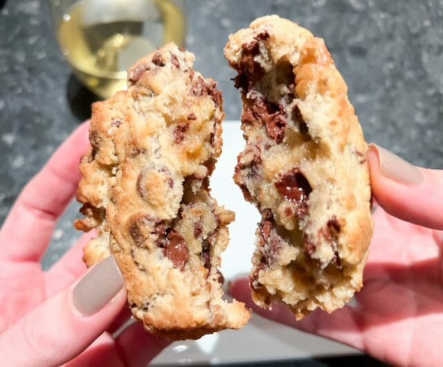 chocolate chip walnut cookie inside-levain bakery cookies delivery review-mealfinds