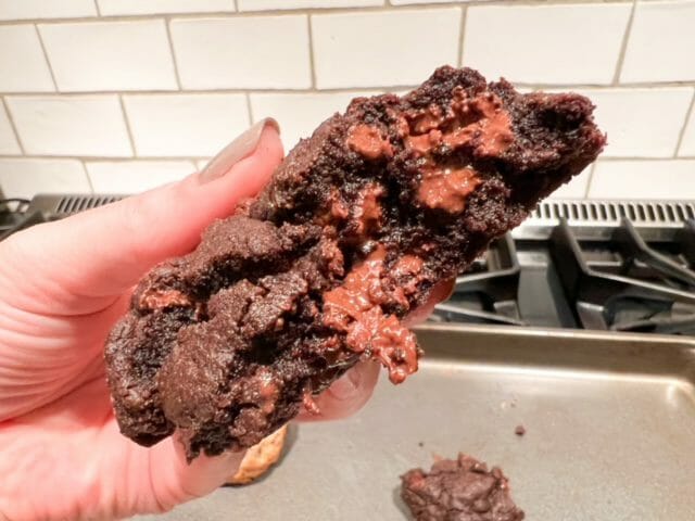 chocolate chocolate chip cookies inside-levain bakery cookies delivery review-mealfinds