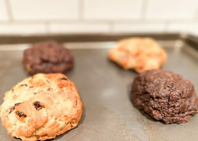 cookies on baking sheet-levain bakery cookies delivery review-mealfinds