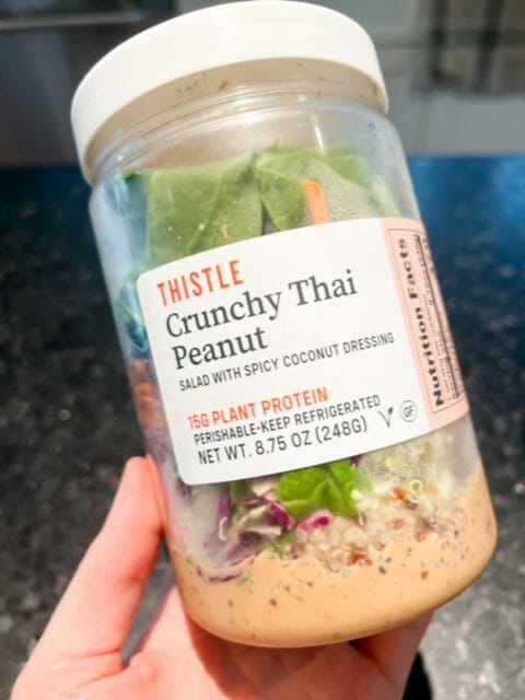thistle crunchy thai peanut salad container 2-thistle meal delivery review-mealfinds