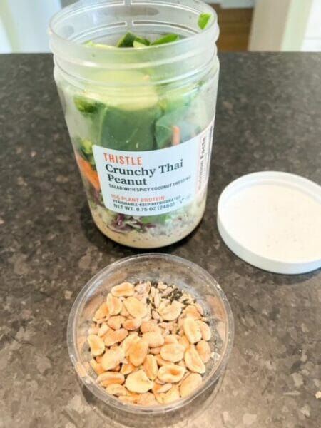 thistle crunchy thai peanut salad container-thistle meal delivery review-mealfinds