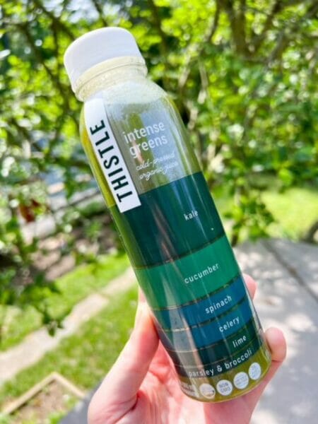thistle intense greens juice-thistle meal delivery review-mealfinds