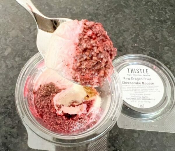 thistle raw dragonfruit cheesecake mousse-thistle meal delivery review-mealfinds