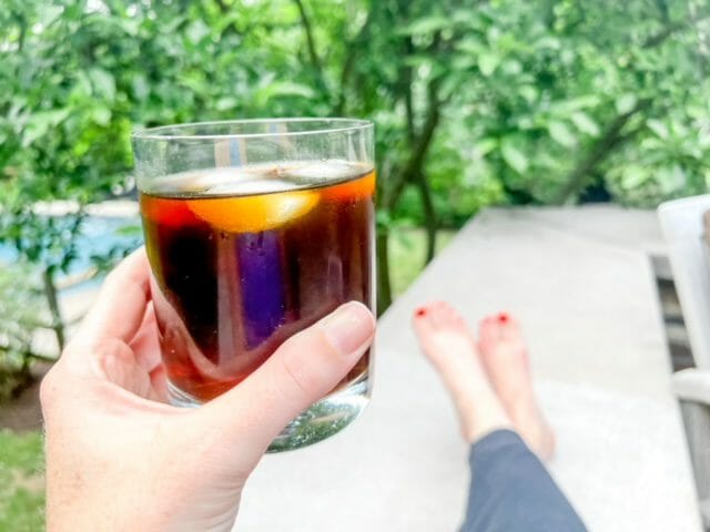 cold brew glass outside-cold brew club coffee review-mealfinds